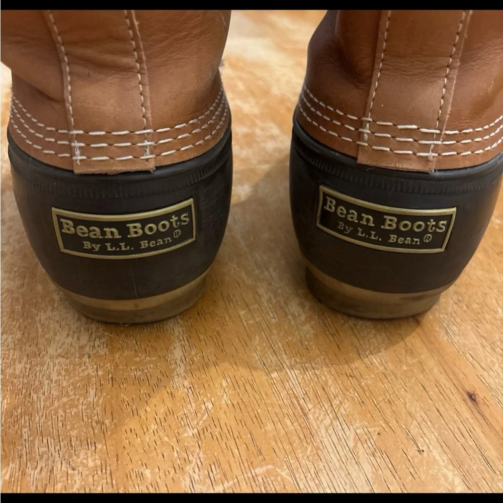 L.L. Bean Bean Boots, Front-zip With Shearling Lining Men’s Size 10